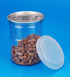 Clear Small Round Jars With Lids , Anti Bacteria Plastic Airtight Storage Jars