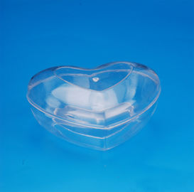 Heart Shape Plastic Airtight Storage Jars Transparent Color High Durability