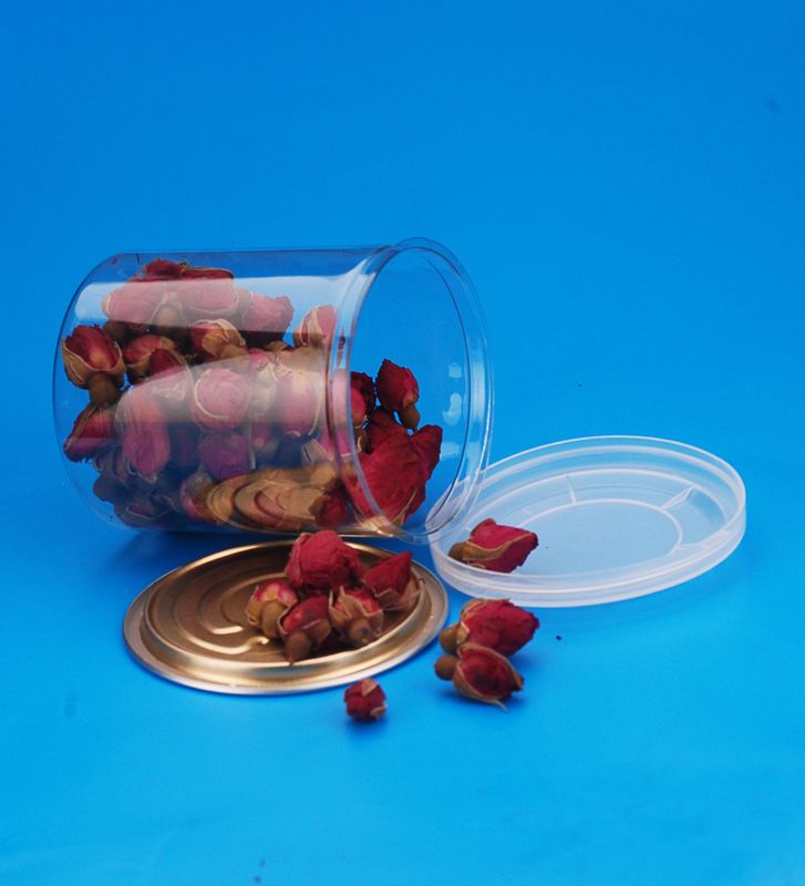 Airtight Round Plastic Food Containers / Custom Portable Plastic Scented Tea Canister